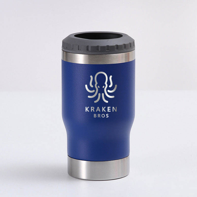 Kraken Bros 14oz Beverage Cooler & Coffee Cup: Hot, Cold, & Cracking Open Fun with Built-In Bottle Opener!